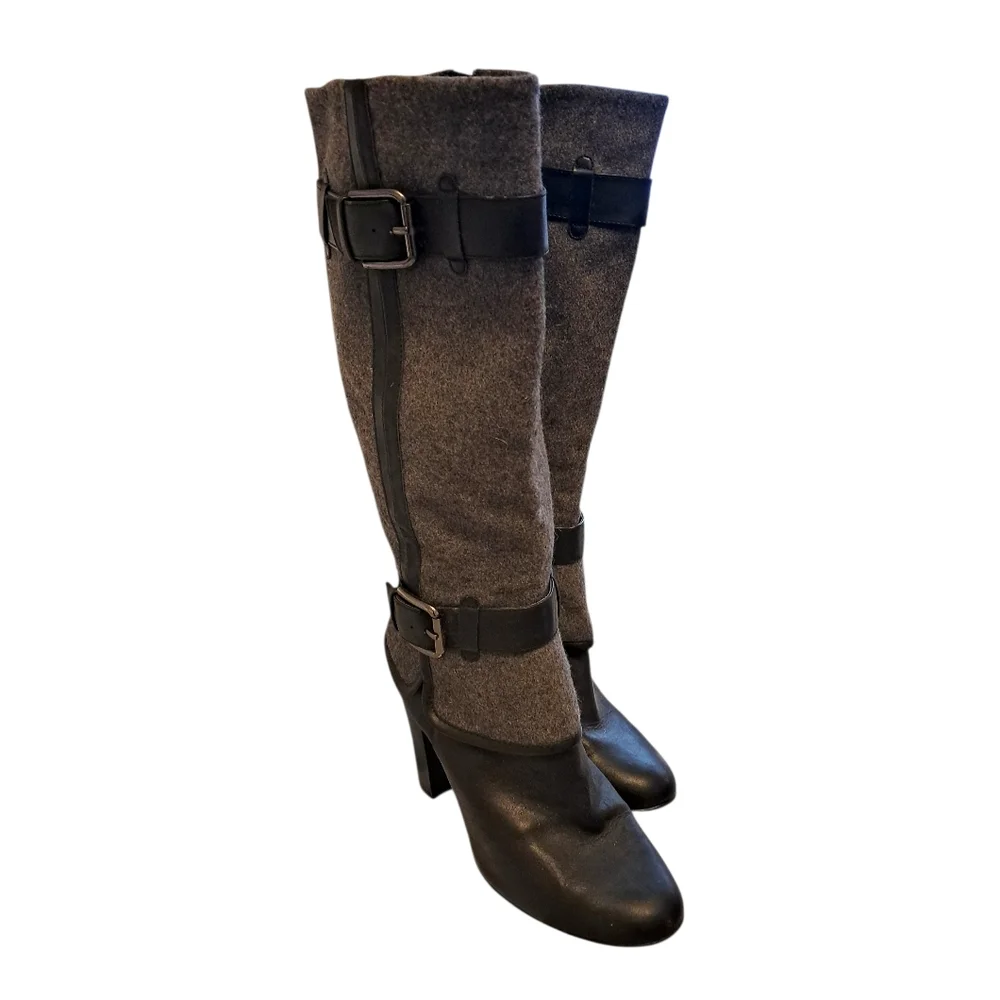 Eurosoft Black and Gray Heeled Boots for Women - Picture 4 of 12